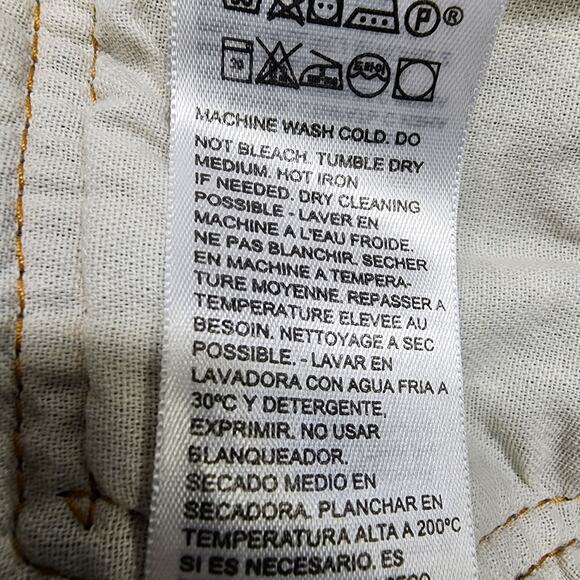 Levi's Jeans Mens W32 L32 Blue 501 Button Fly Straight Distressed Patch Stacked - Picture 11 of 16